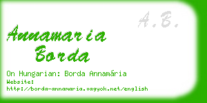 annamaria borda business card