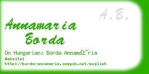 annamaria borda business card